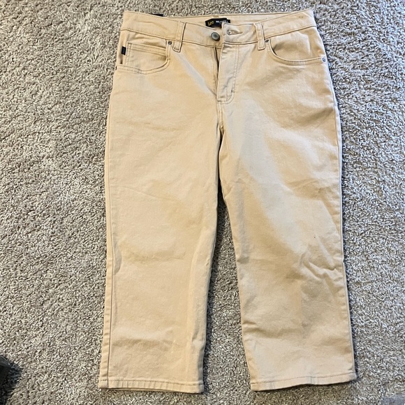 Lee Denim - Lee Women's Cropped Beige Jeans